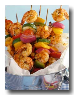 Grilled Shrimp Kabobs -- mmm.